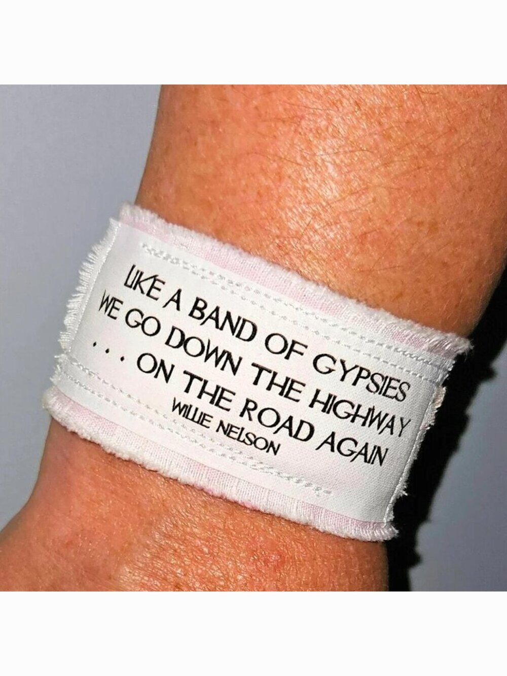 Willie Nelson On The Road Again Cuff Bracelet Gypsy Country Western Music Lyrics